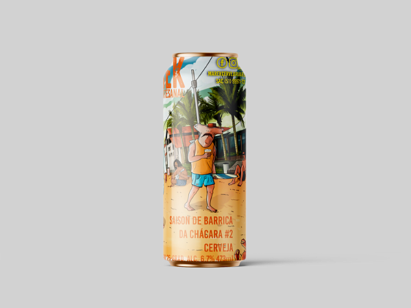 CERVEJA SAISON DE BARRICA DA CHÁCARA #2 BOURBON - LATA 473ml