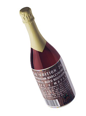 CERVEJA AMERICAN BARLEYWINE BARREL AGED WOODFORD RESERVE CAFÉ E MAPLE- GARRAFA 375ml