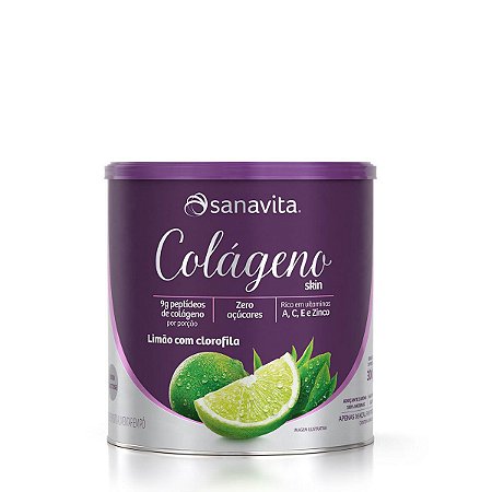 Colágeno Hidrolisado Skin Limão com Clorofila Sanavita 300g