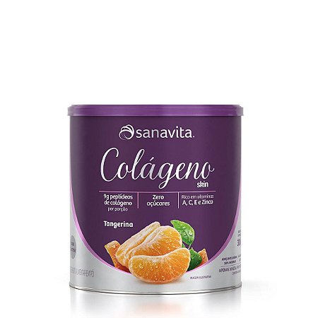 Colágeno Hidrolisado Skin Tangerina Sanavita 300g