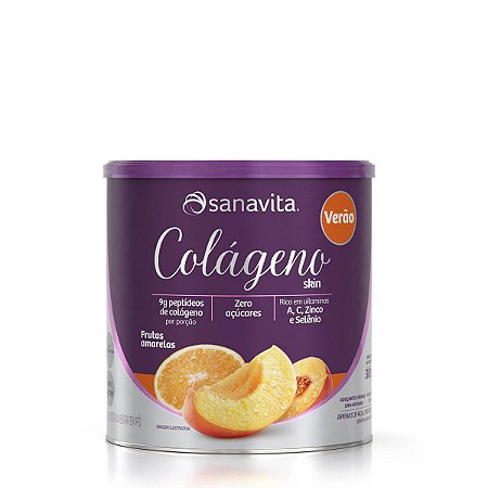 Colágeno Skin Verão Fruta Amarelas Sanavita 300g