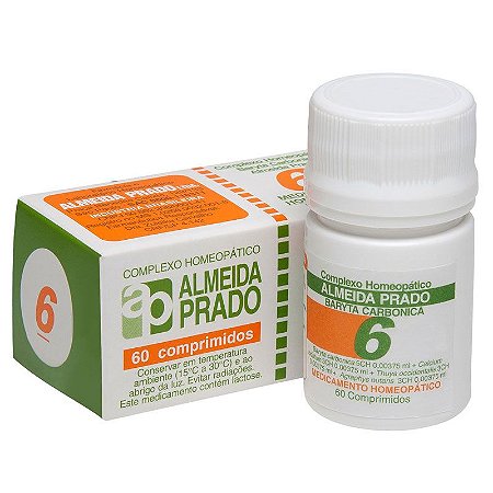 Complexo Homeopático Baryta carbônica Almeida Prado Nº 6 Amigdalite - 60 Comprimidos