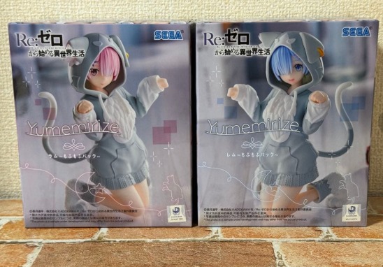 Set Re:Zero Starting Life in Another World Yumemirize Rem/ Ram (Mofumofu Pack) Figure