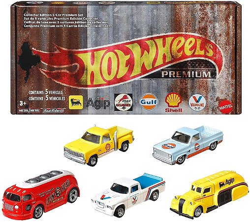 Hot Wheels 2020 Pop Culture: Vintage Oil 5 Premium All-Metal Castings Real Riders