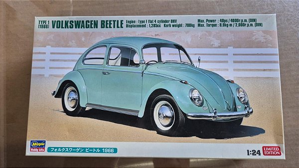 Car scale model kit 1/24 scale - Volkswagen Beetle Type 1 1966