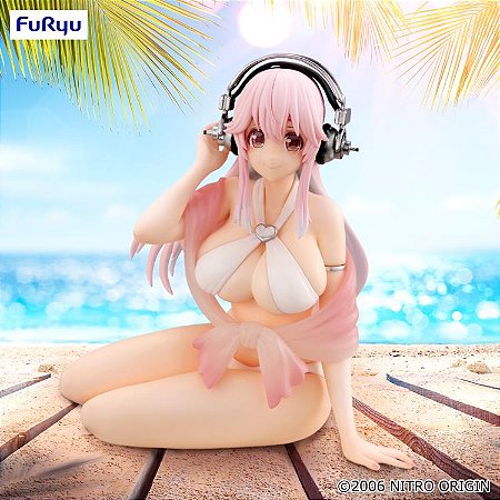 458 - Nitroplus Super Sonico (White Bikini Ver.) Noodle Stopper Figure