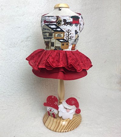Vestido Pet Natal Charme
