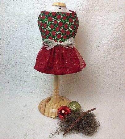 Vestido Pet Natal Fru Fru