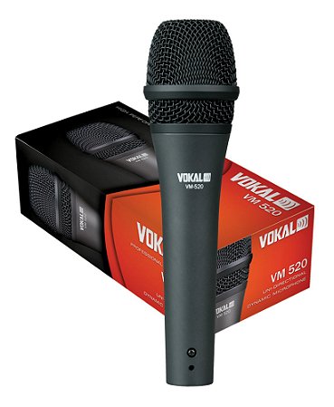 MICROFONE PROFISSIONAL VOKAL VM520 COM CABO E BOLSA