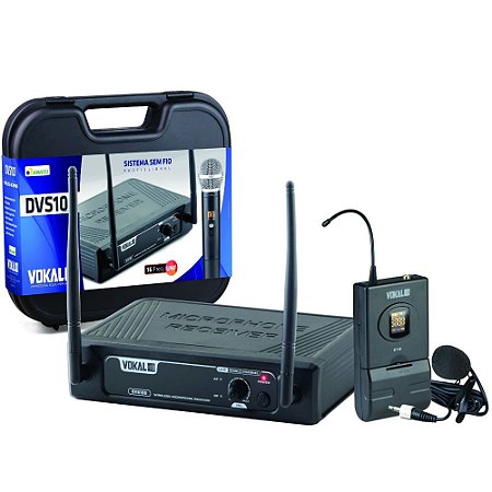 MICROFONE SEM FIO DE LAPELA  VOKAL DVS100SL LAPELA