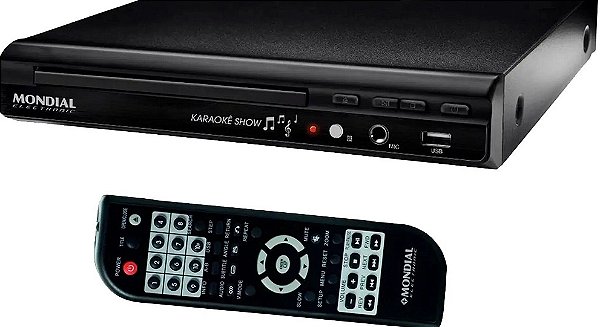 DVD Player Mondial D-20 com Função Karaokê e Entrada Usb