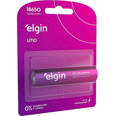 BATERIA LITIO RECARREGAVEL ELGIN18650 360OMAH