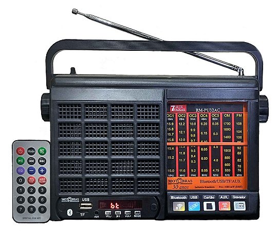 RADIO PORTÁTIL MOTOBRAS USB RECEP. 7XS RM-PU32AC USB SD