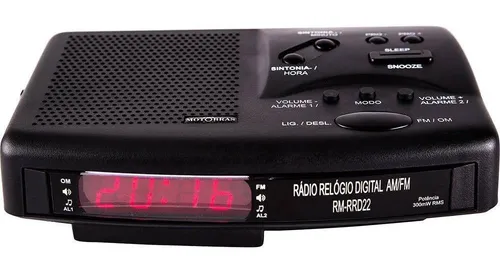 RADIO RELOGIO DESPERTADOR MOTOBRAS DIGITAL AM/FM RM-RRD22