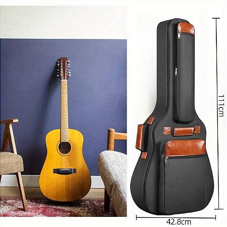 CAPA VIOLAO CLASSICO LUXO ACOLCHOADO ALÇAS DUPLAS MIWAYER