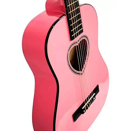 VIOLAO ACUSTICO NYLON 34 PINK HEART MYTH MT34N