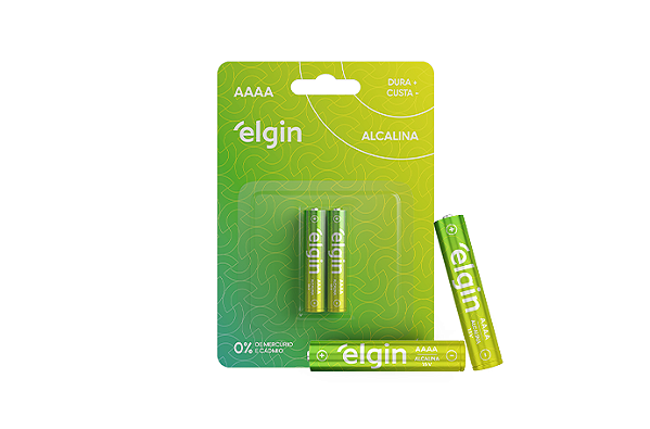 PILHA ALCALINA AAAA ELGIN COM 2 UNID