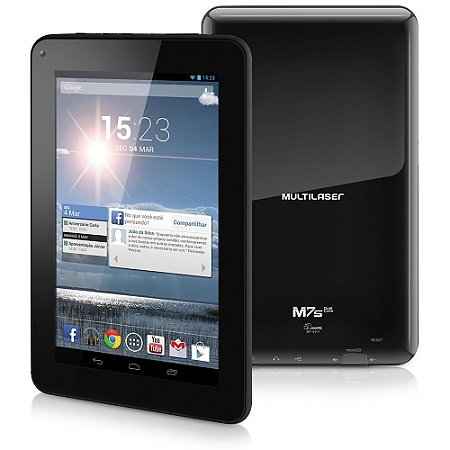 Tablet Multilaser M7-S NB116 8GB Wi-fi Tela 7" Android 4.2 Processador Dual-core 1.2 GHz - Preto