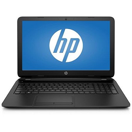 Notebook 15.6” LED HP 15-F009WM AMD Dual-Core E1-2100 Memoria de 4GB HD de 500GB Webcam Windows 8.1 Preto