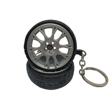 Chaveiro de Roda Miniatura Saveiro Cross G6 com Pneu de Borracha