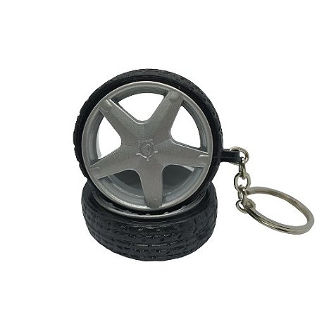 Chaveiro de Roda Miniatura Axxis com Pneu de Borracha