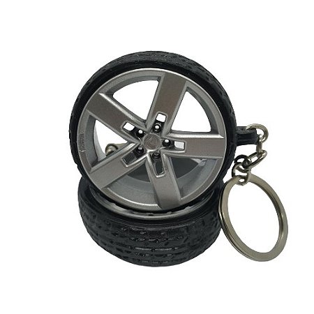 Chaveiro de Roda Miniatura Strong com Pneu de Borracha