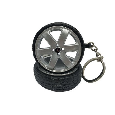 Chaveiro de Roda Miniatura Parati Track Field v120 com Pneu de Borracha