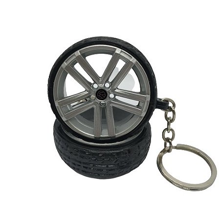 Chaveiro de Roda Miniatura Amarok com Pneu de Borracha