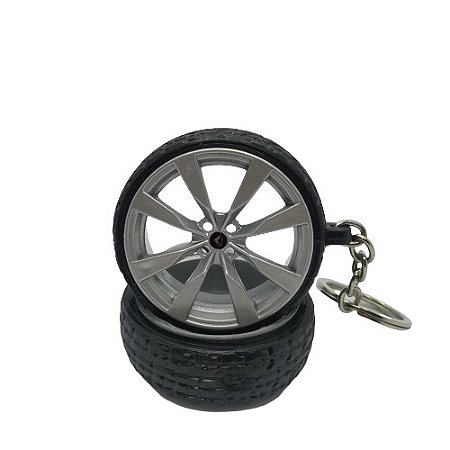 Chaveiro de Roda Miniatura v110 Gol G5 com Pneu de Borracha
