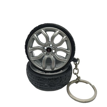 Chaveiro de Roda Miniatura London com Pneu de Borracha