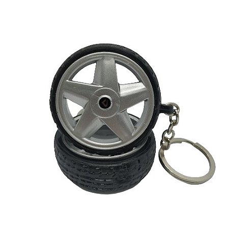 Chaveiro de Roda Miniatura Wind  com Pneu de Borracha