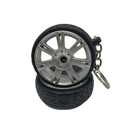 Chaveiro de Roda Miniatura Touareg Avant com Pneu de Borracha