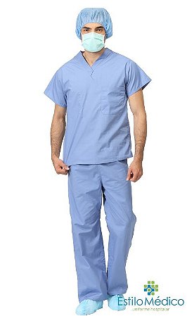 CONJUNTO PIJAMA CIRÚRGICO EM GABARDINE PLUS SIZE