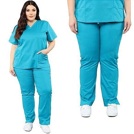 SCRUBS PLUS SIZE FEMININO GABARDINE