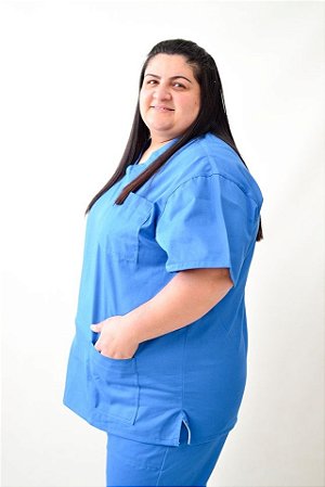 SCRUBS PLUS SIZE FEMININO GABARDINE