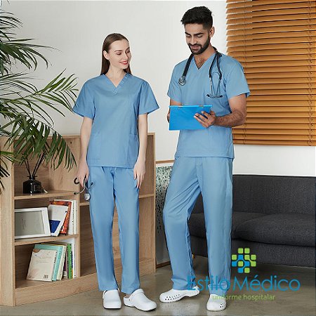KIT 02 SCRUBS LINHA PREMIUM GABARDINE