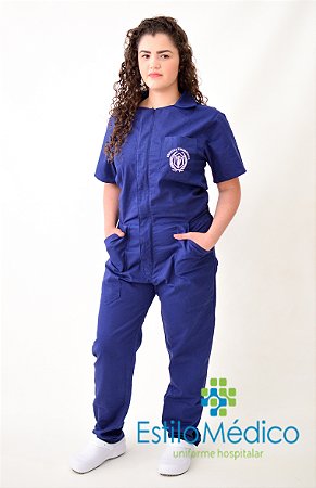 MACACÃO DE CAMPO  PERSONALIZADO, COM NOME E LOGO VET  TECIDO LEVE, GABARDINE PREMIUM.