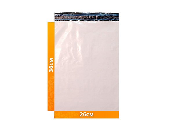 Envelope Plástico Express com Lacre de Segurança  - Branco 26x36 cm | 26 x 36 cm