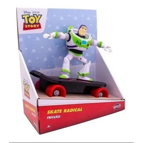 Boneco Buzz Lightyear - Skate Radical - Fricção - Toyng