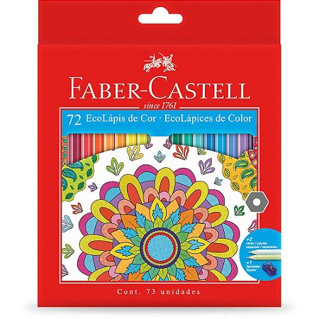 Caixa de Lápis de Cor - Ecolápis - 72 cores - Faber Castell
