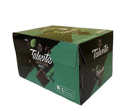 Chocolate Talento Dark 50% Cacau Menta 15un de 75g Garoto