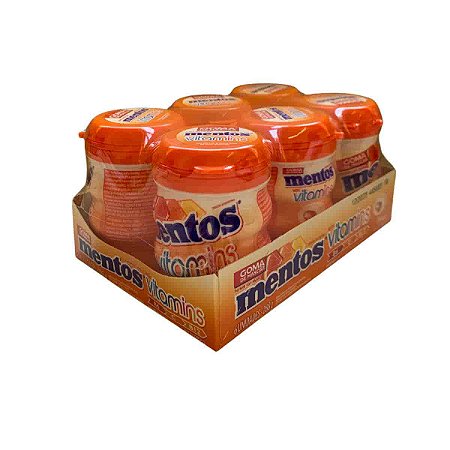 Goma de Mascar Mentos Vitamins Citrus com 6 unidades