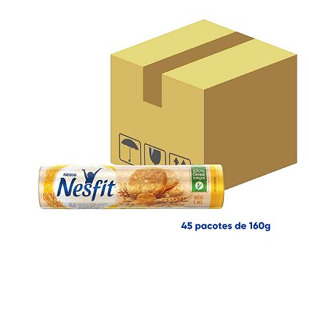 Caixa Biscoito Nesfit Aveia e Mel 45 unidades de 160g Nestle