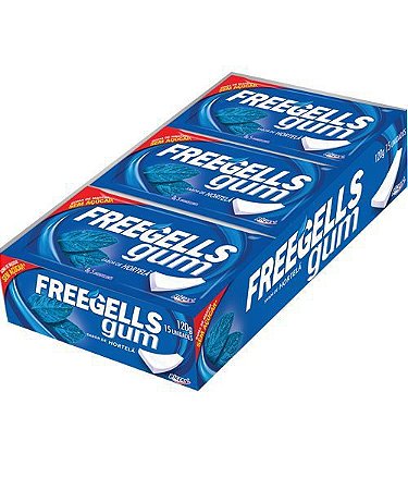 Chiclete Freegells Gum Zero Hortela 15 Unidades - Riclan