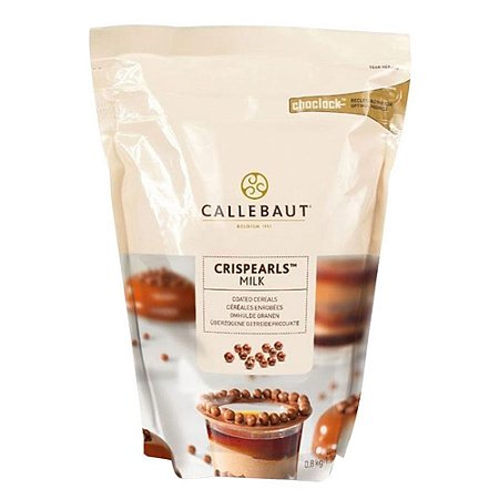 Cereal Crocante Crispearls ao leite de chocolate belga Callebaut 800g