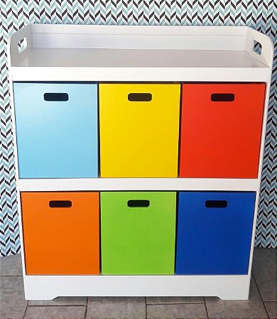 Organizador de brinquedos mdf 6 gavetas Clearance