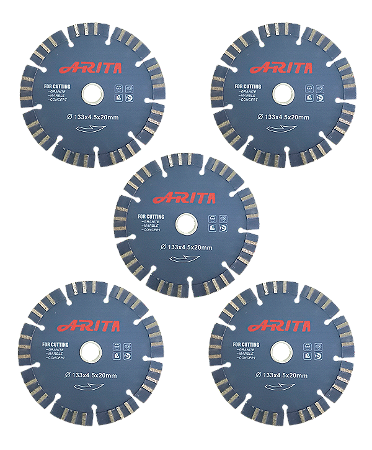 Kit 5 Discos Arita 133mm para Cortadora de Parede Thaf / Arita Sl180 (PRODUTO ORIGINAL)