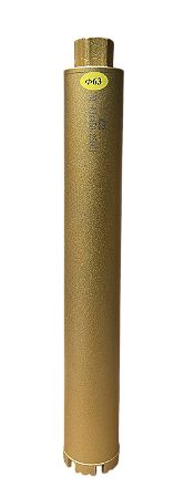 BROCA SERRA COPO DIAMANTADA PARA PERFURATRIZ 63MM X 450MM M22 DOURADA (PRODUTO IMPORTADO)