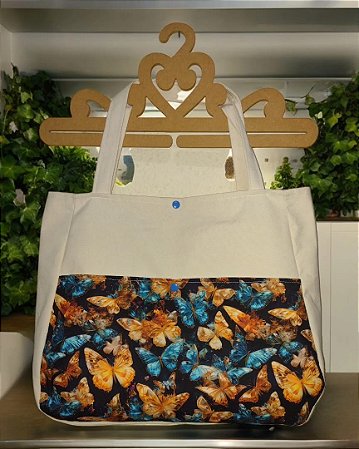 Ecobag em algodão e Bolso estampado