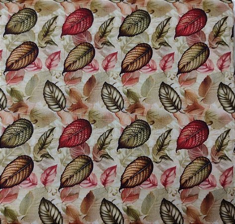 Tecido Tricoline DIGITAL Folhas de Outono  0,50cm x 1,50cm